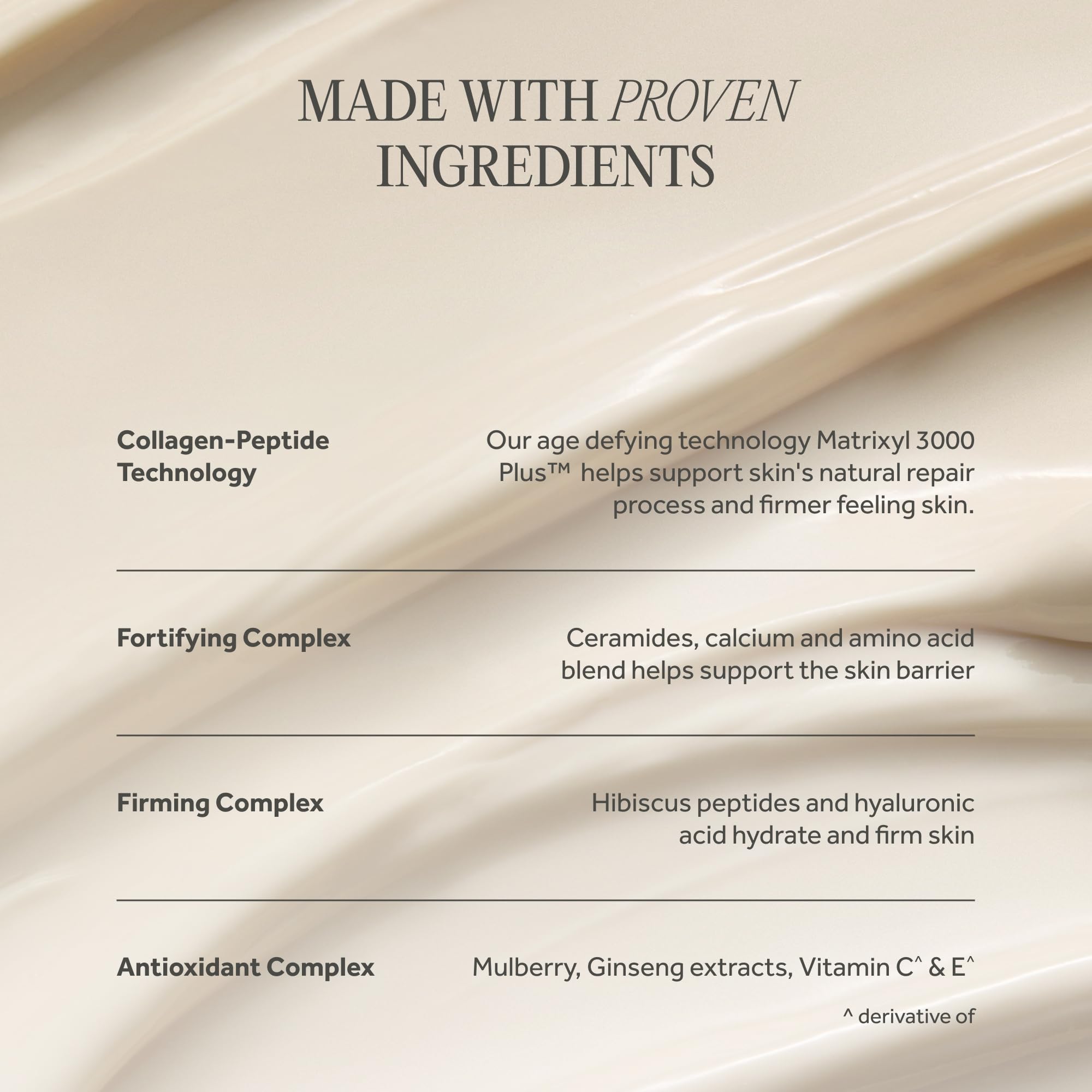 No7 label close-up listing MATRIXYL 3000 PLUS peptides and ceramides