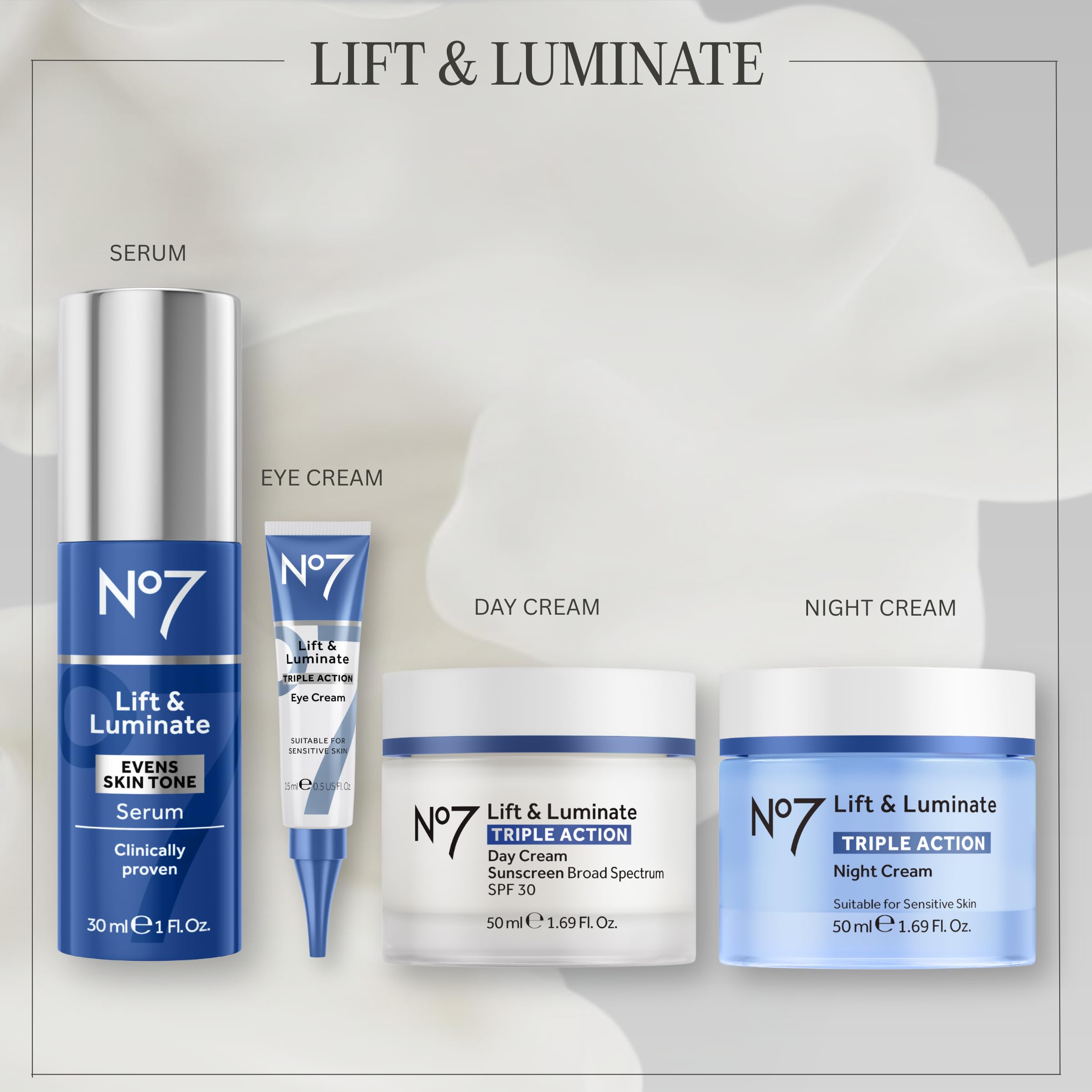 No7 nighttime bathroom lifestyle scene illustrating evening skincare routine benefits