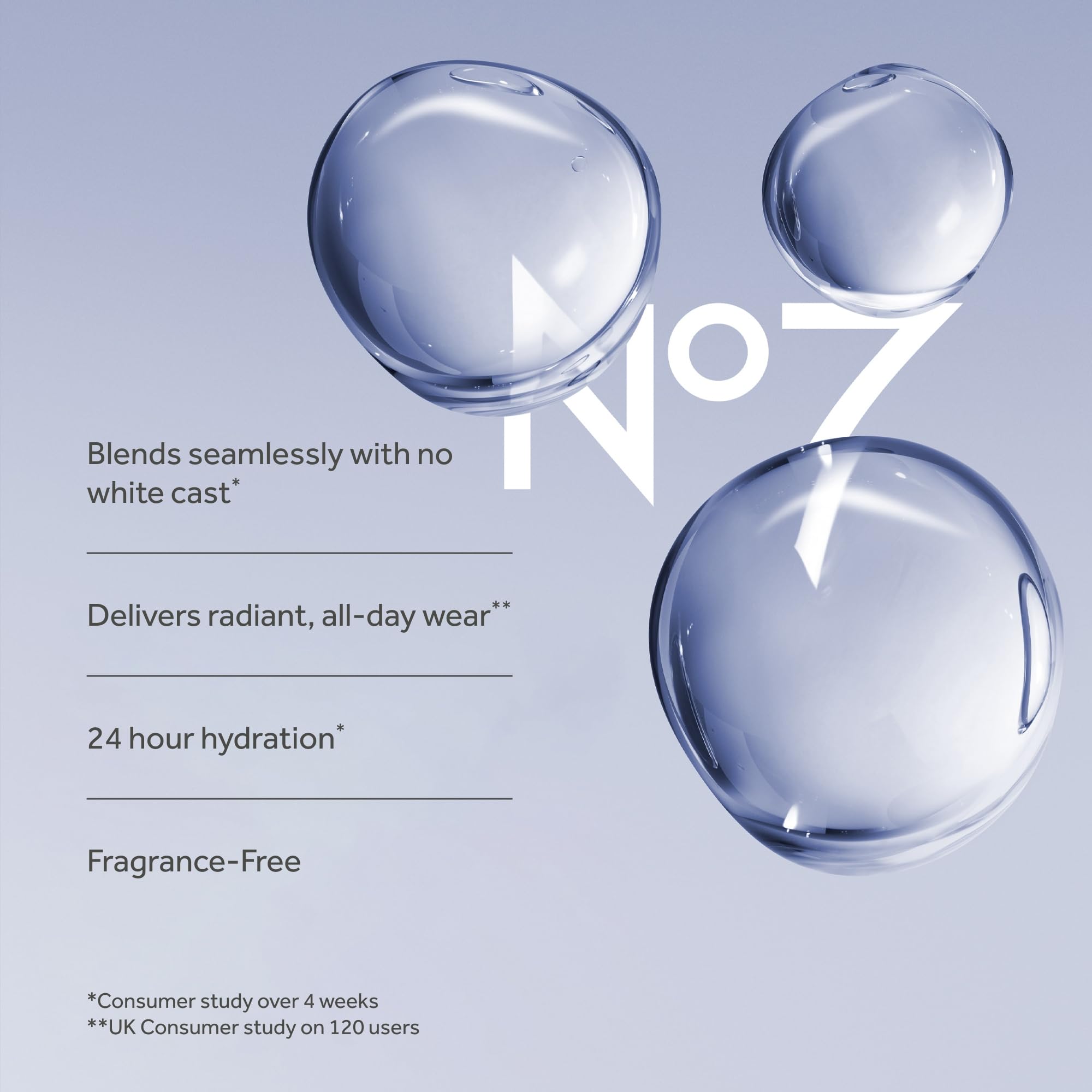 No7 product next to a coin showing size and coverage for face and neck