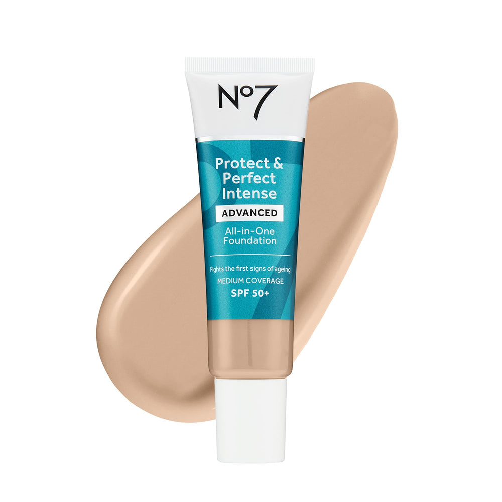 No7 front packaging showing bottle and Calico shade, clear product information