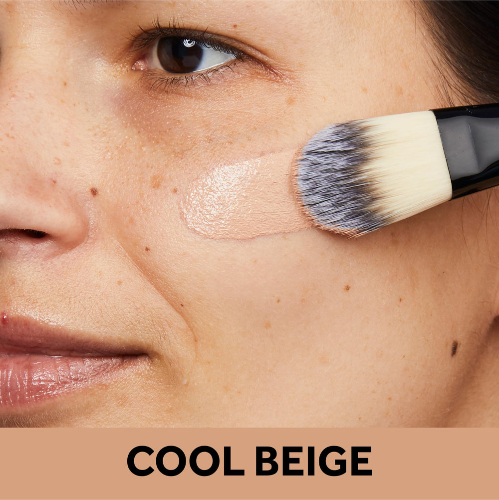 no7 foundation texture on fingertip demonstrating smooth spread