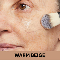 No7 creamy foundation texture on pump illustrating smooth blendability benefit