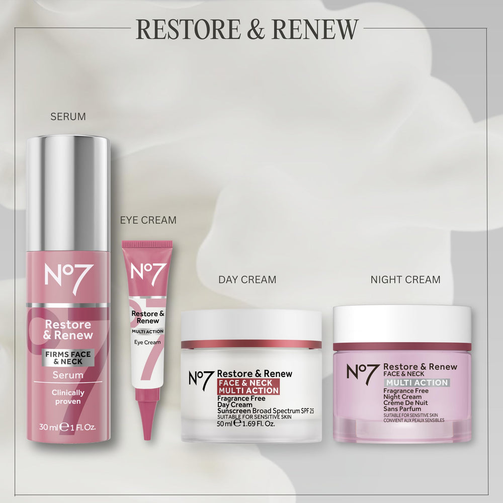 No7 night cream staged in bathroom routine showing nightly ritual benefit