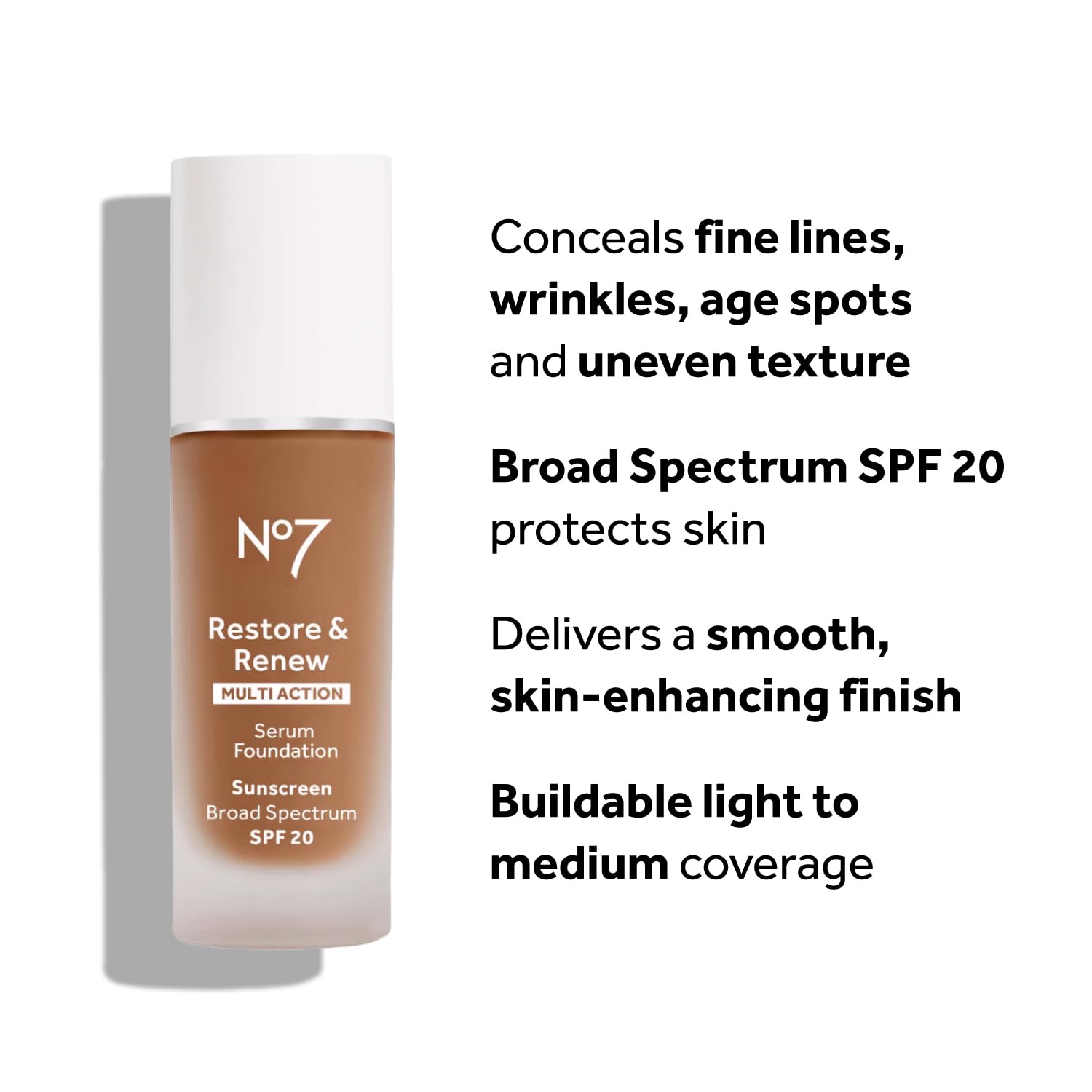 No7 applied on skin showing even coverage and natural finish benefit