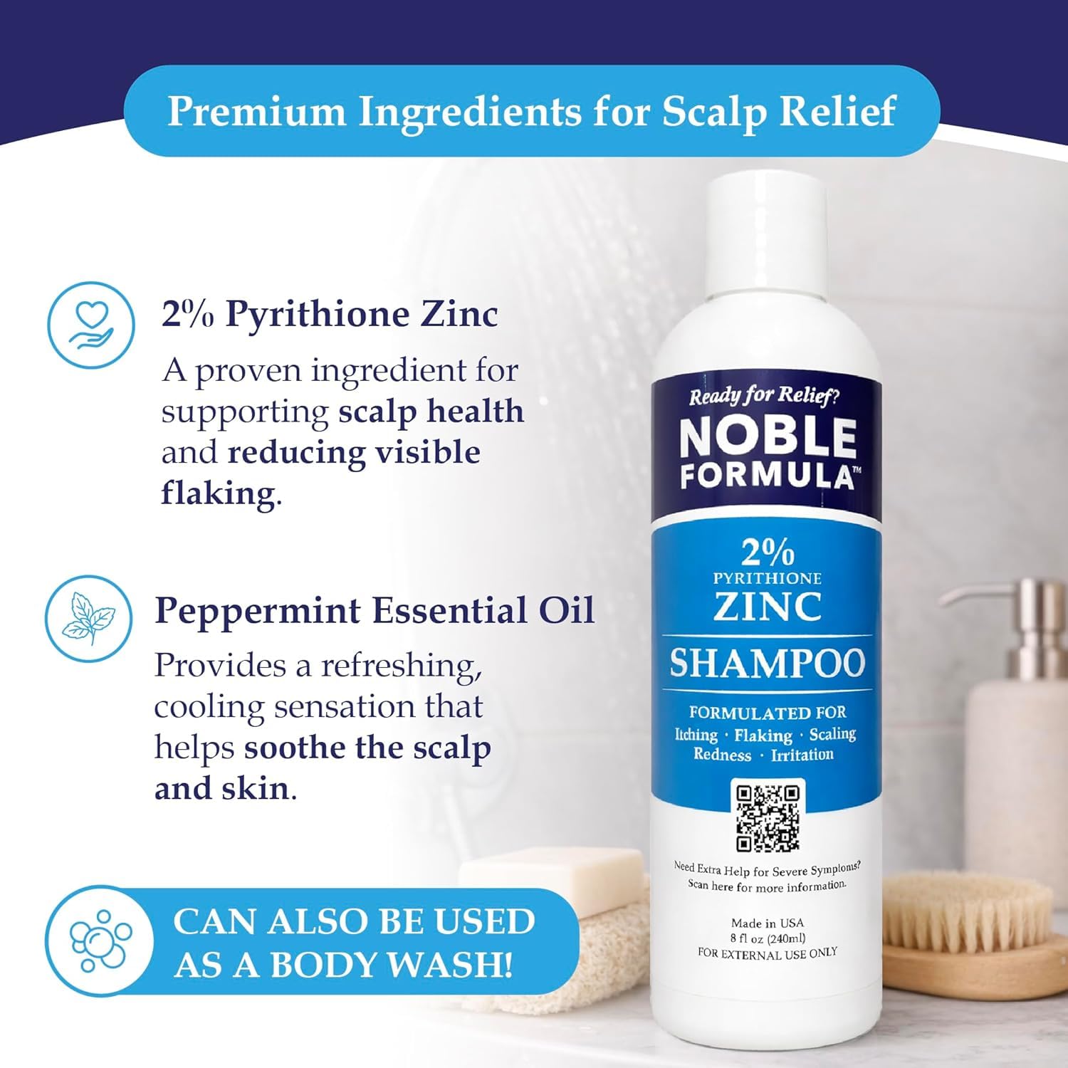 Noble Formula being poured into hand highlighting easy application and control