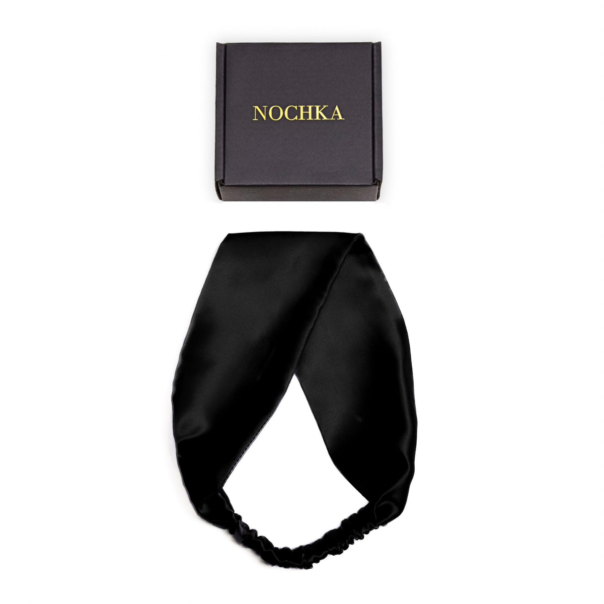 Nochka Fashion front view black headband shows sleek, protective styling