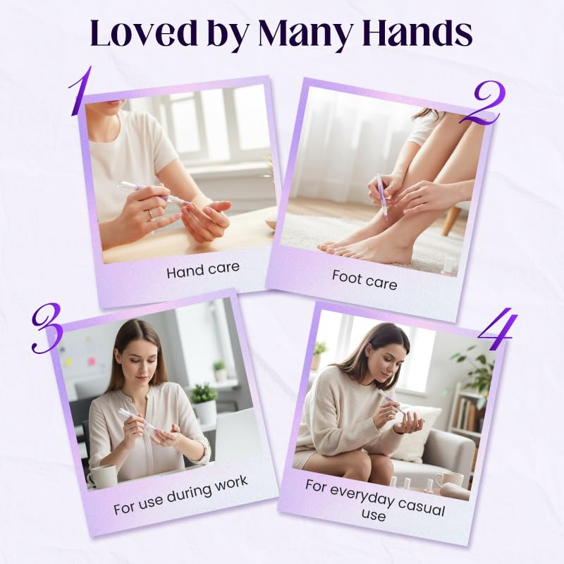 NOGCAW pen being used to push back cuticles and apply oil for neat nails benefit