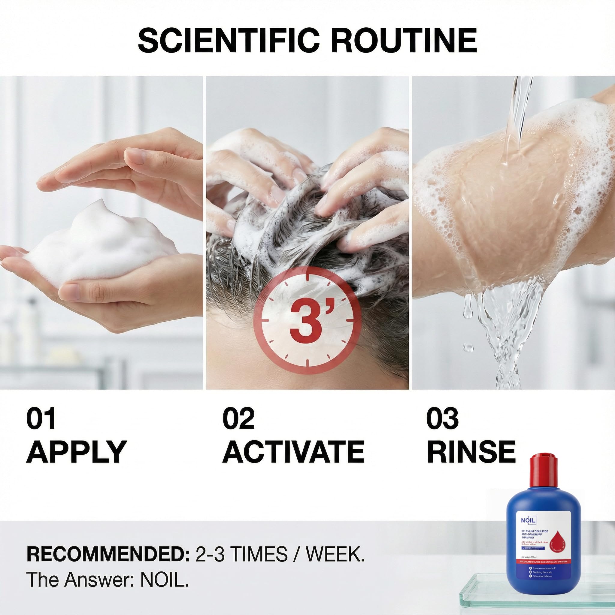 NOIL back label ingredient list to show clear formulation information benefit