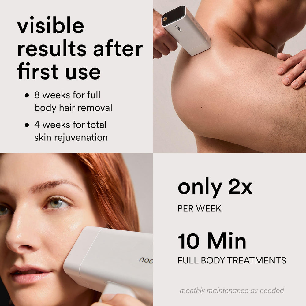 Nood Flasher Pro set on bathroom counter portraying convenient at-home beauty routine