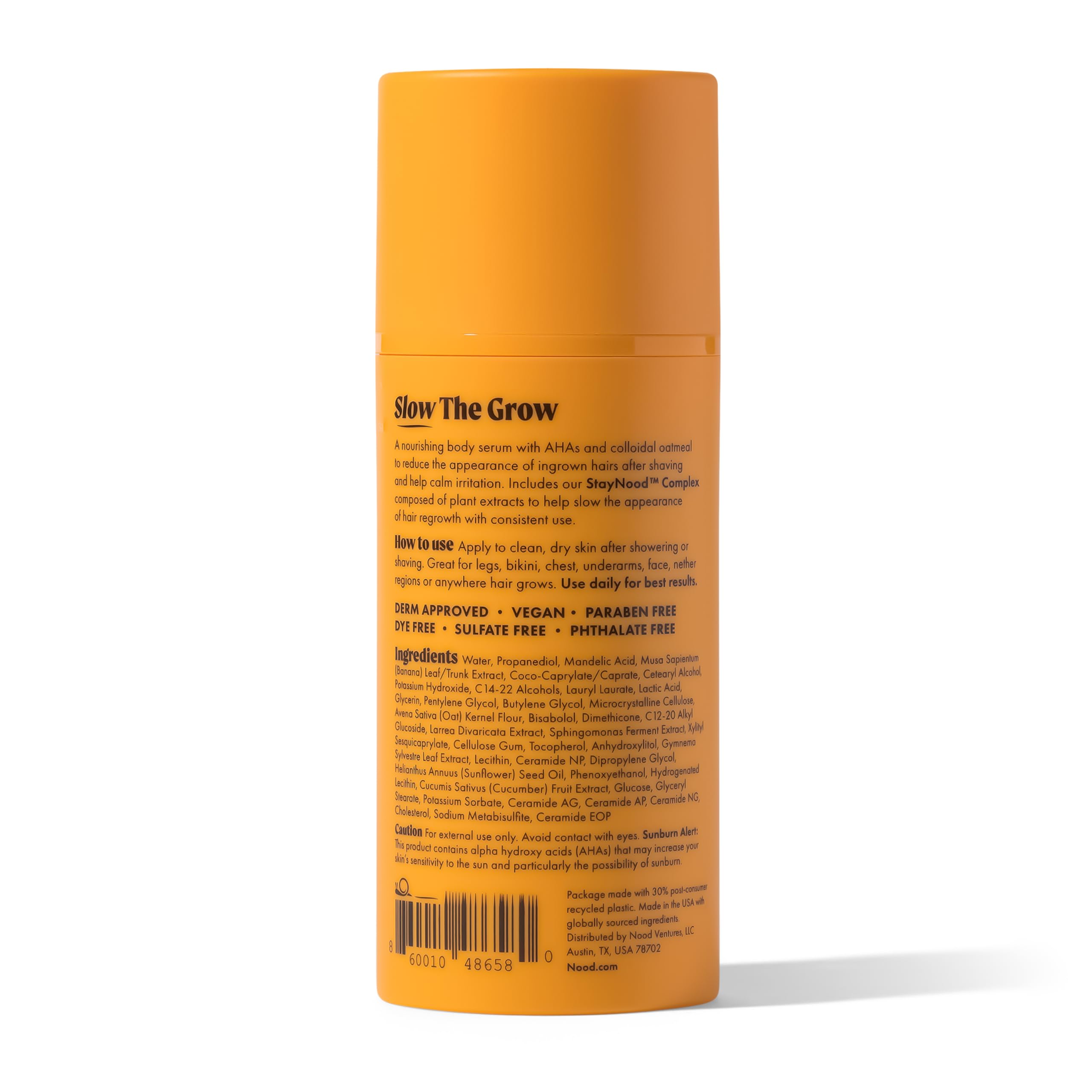 Nood pump dispensing serum for easy post-shave application