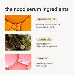 Nood texture close-up showing lightweight absorbent formula