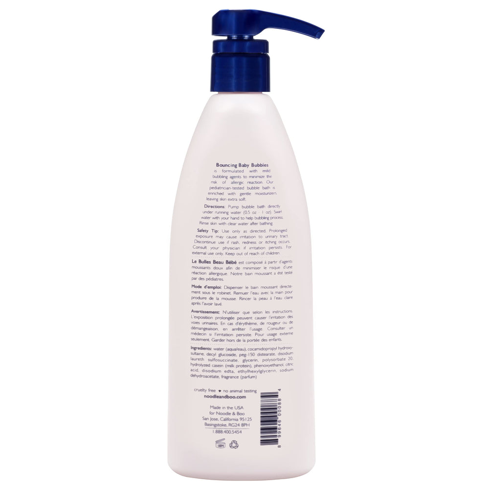 Noodle & Boo close-up of foam texture highlighting soft bubbles and mild cleanse