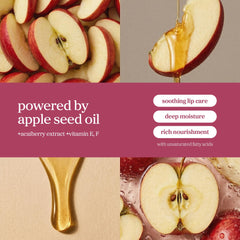 NOONI texture swipe of Appleacaiberry lip oil illustrating glossy, non-sticky finish