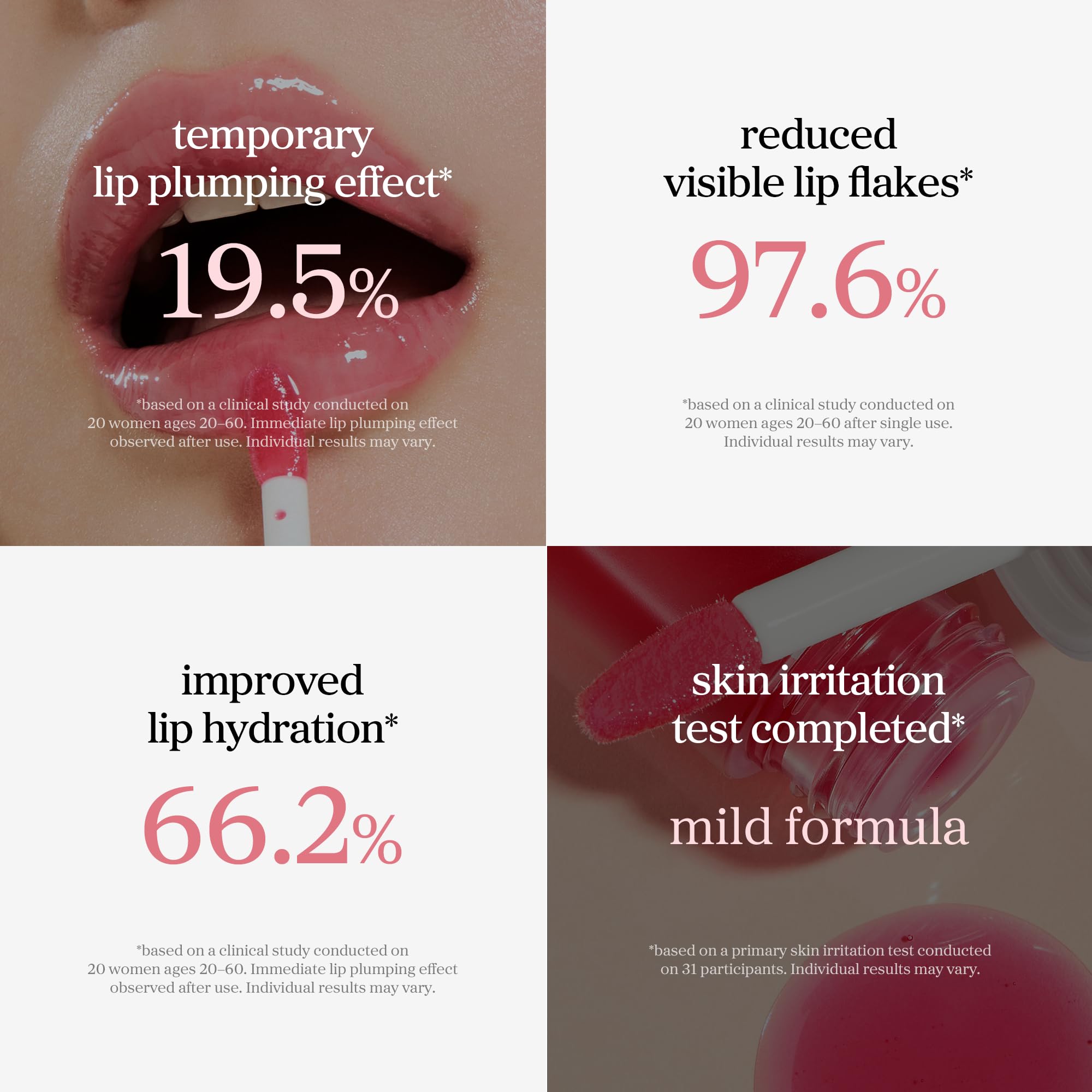 NOONI Applecherry side profile on model highlighting glossy plumping effect