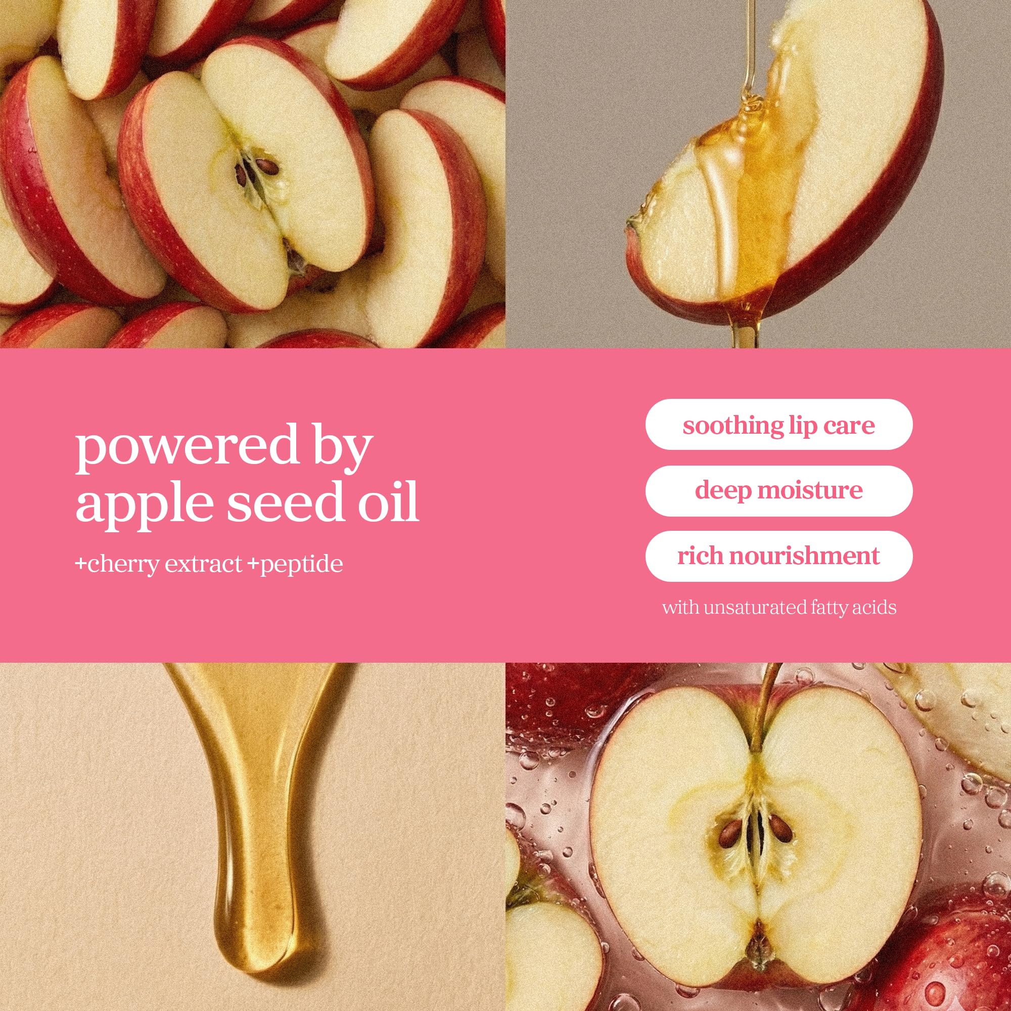 NOONI Applecherry texture close-up revealing silky oil consistency and sheen