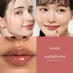NOONI pH color demo on lips showing personalized tint effect