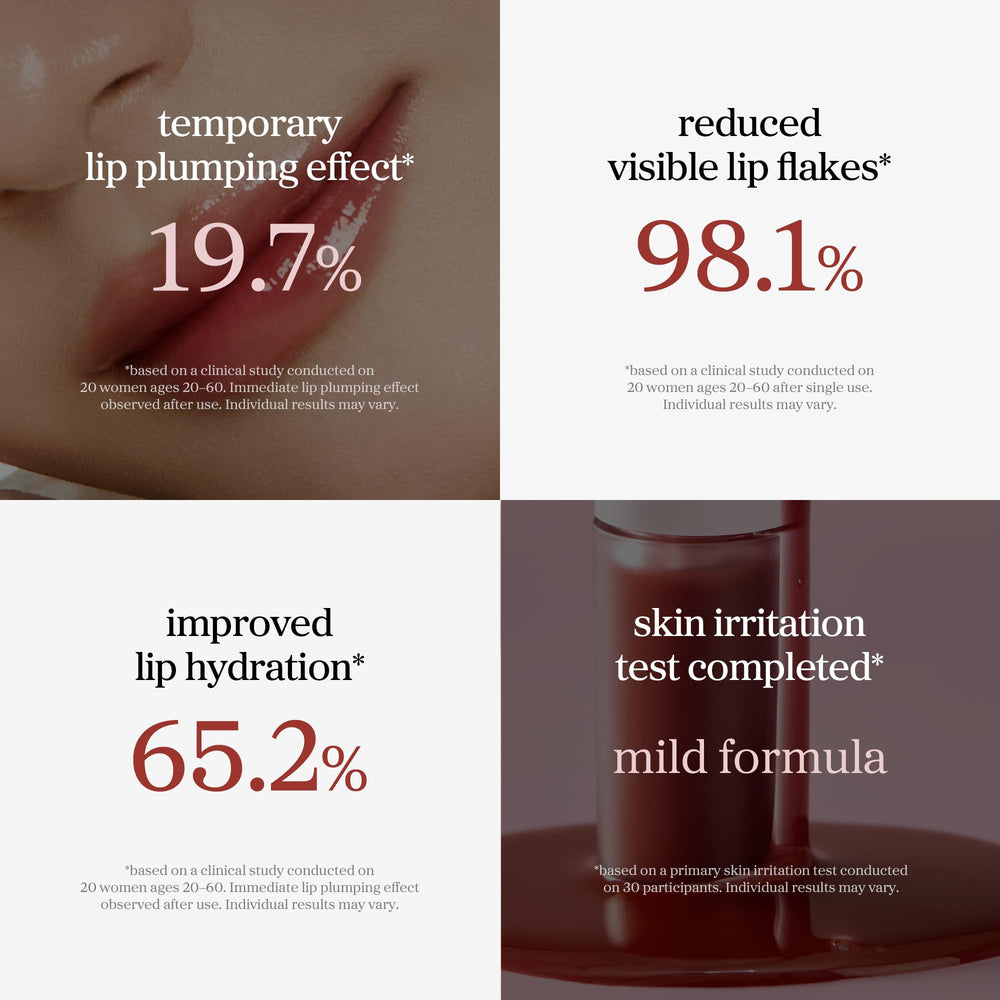 NOONI lips closeup displaying glossy, plumping effect and smooth sheen