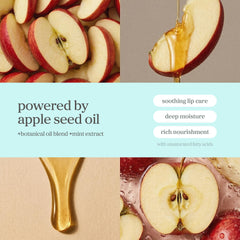 NOONI texture swirl of Applemint lip oil highlighting glossy smoothness