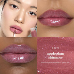 NOONI gloss texture swirl highlighting lightweight oil finish and luminous shine