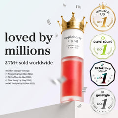 NOONI texture close-up of glossy oil swipe highlighting smooth hydration