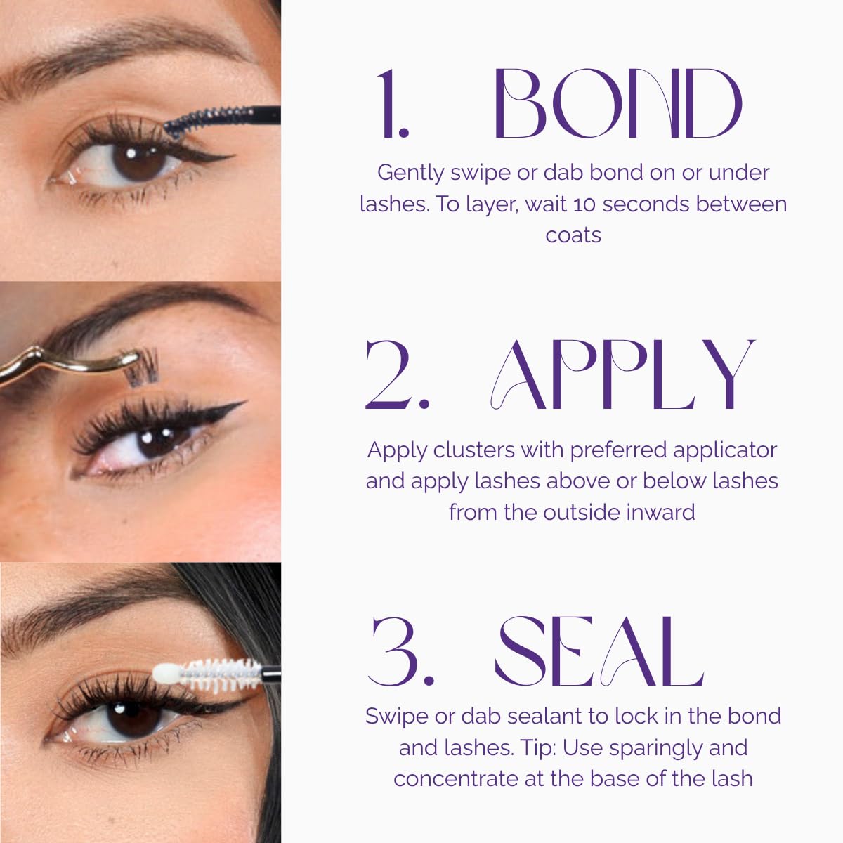 NOONLASH brush tip close-up for precise application benefit: controlled, clean lines
