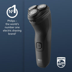 Norelco 1100 blade head closeup highlighting 27 ComfortCut blades for smooth shaves