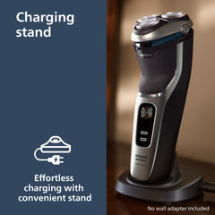 Norelco 3900 pop-up trimmer detail for precise mustache and sideburn shaping benefit