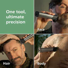Norelco 7000 metal blade close-up for long-lasting sharpness benefit