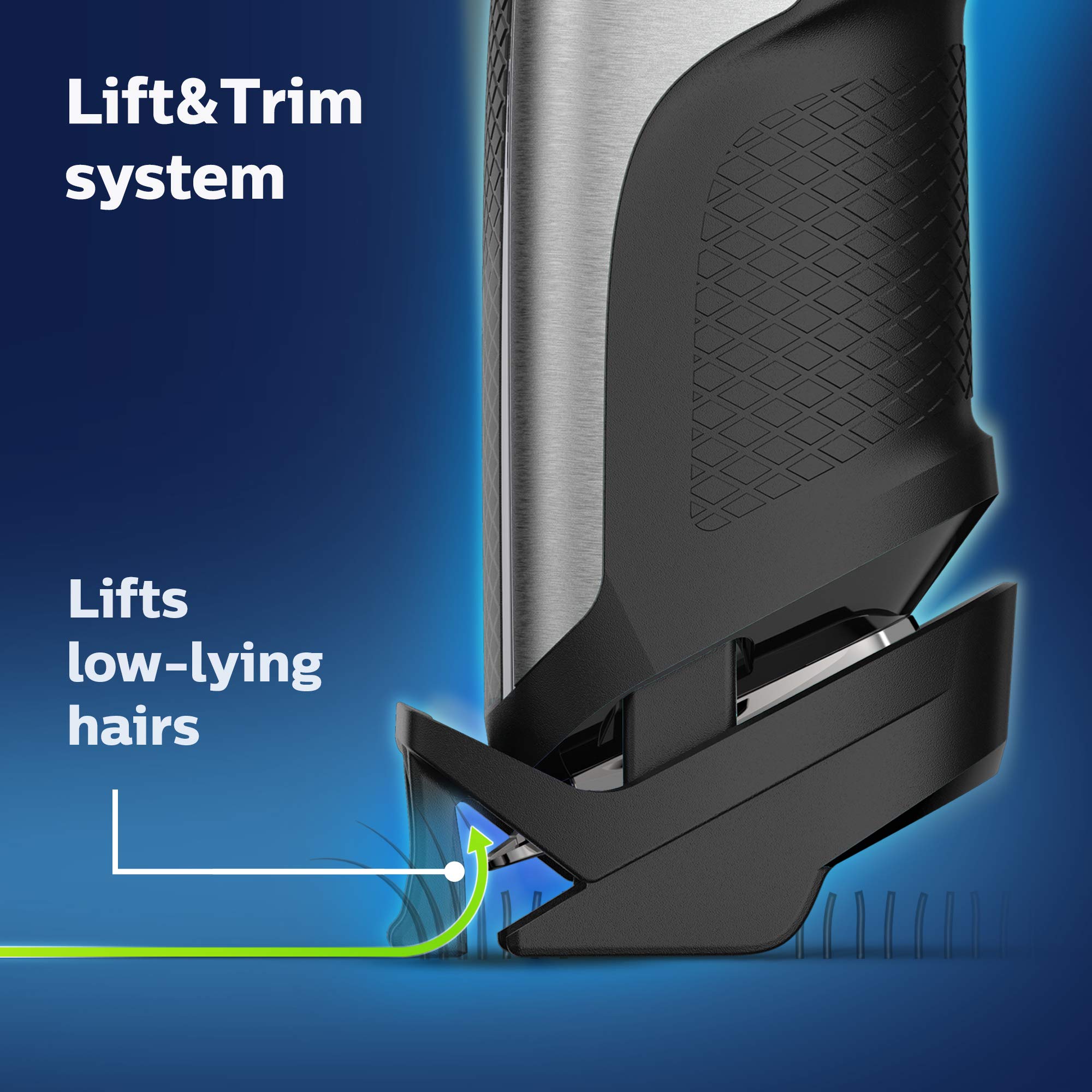 Norelco three attachment guards arranged for multiple style options