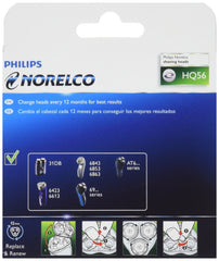 Norelco HQ56 installed in shaver demonstrating improved shave performance