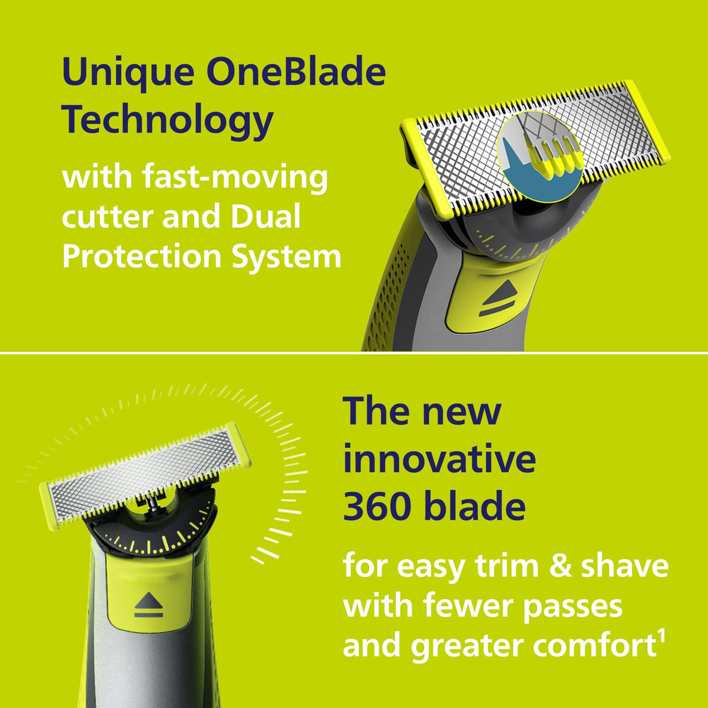 Norelco OneBlade 360 shaving chest area to show safe body grooming performance
