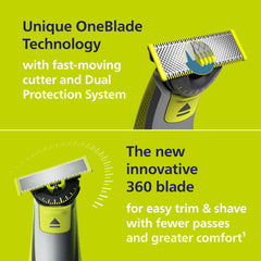 Norelco OneBlade 360 shaving chest area to show safe body grooming performance