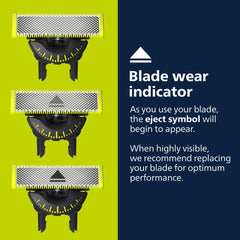 Norelco OneBlade 3mm body comb attached for fast even trimming