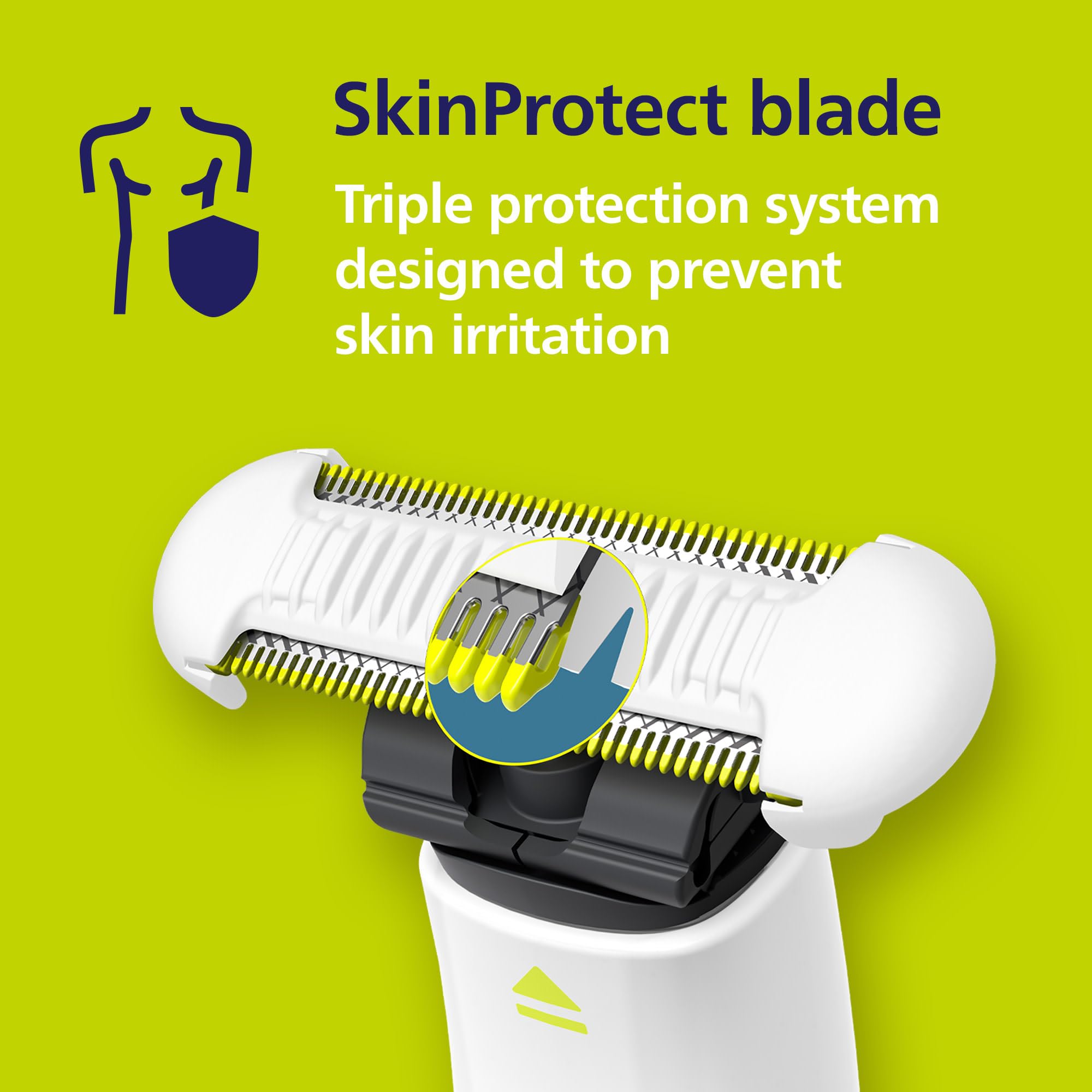 Philips Norelco OneBlade with 3mm comb attached demonstrating consistent short trims
