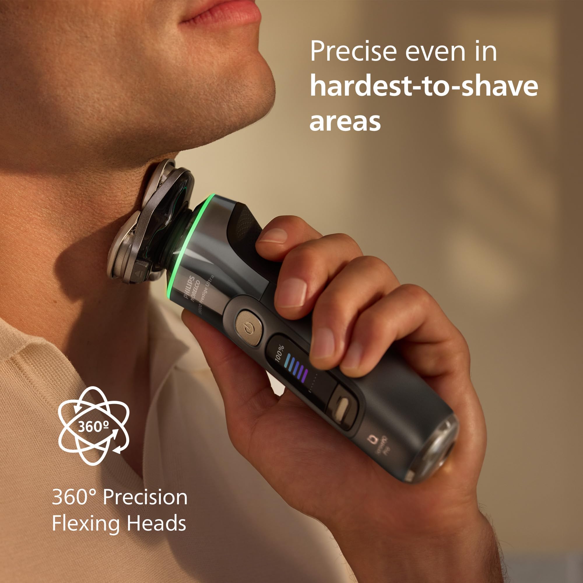 Norelco precision trimmer close detail for neat edging and accurate finishing