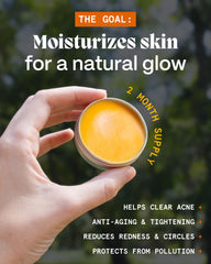 Norse Organics application on finger illustrating easy targeted spot use