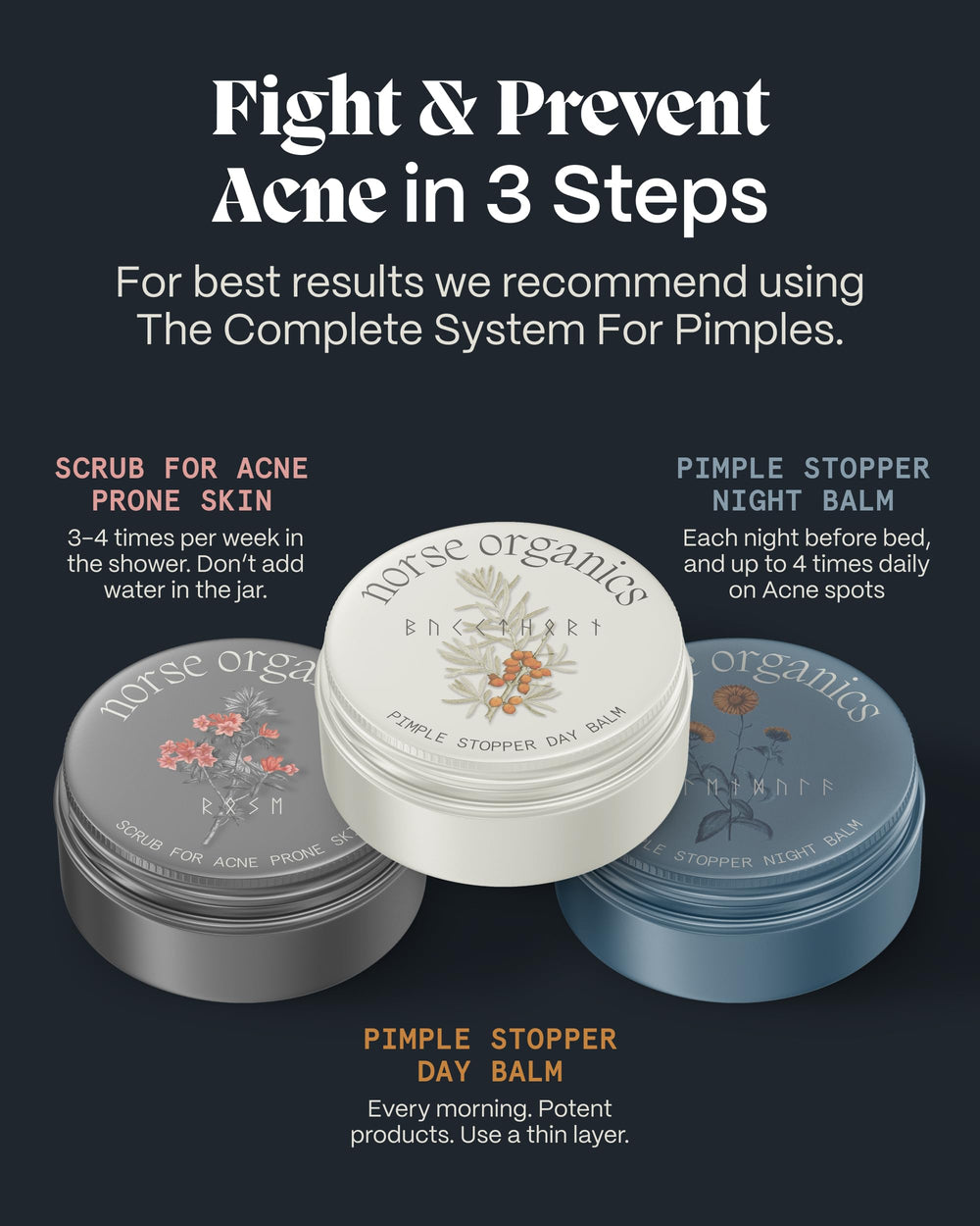 Norse Organics placed on bathroom counter as part of nightly routine promoting soothing sleep-time care