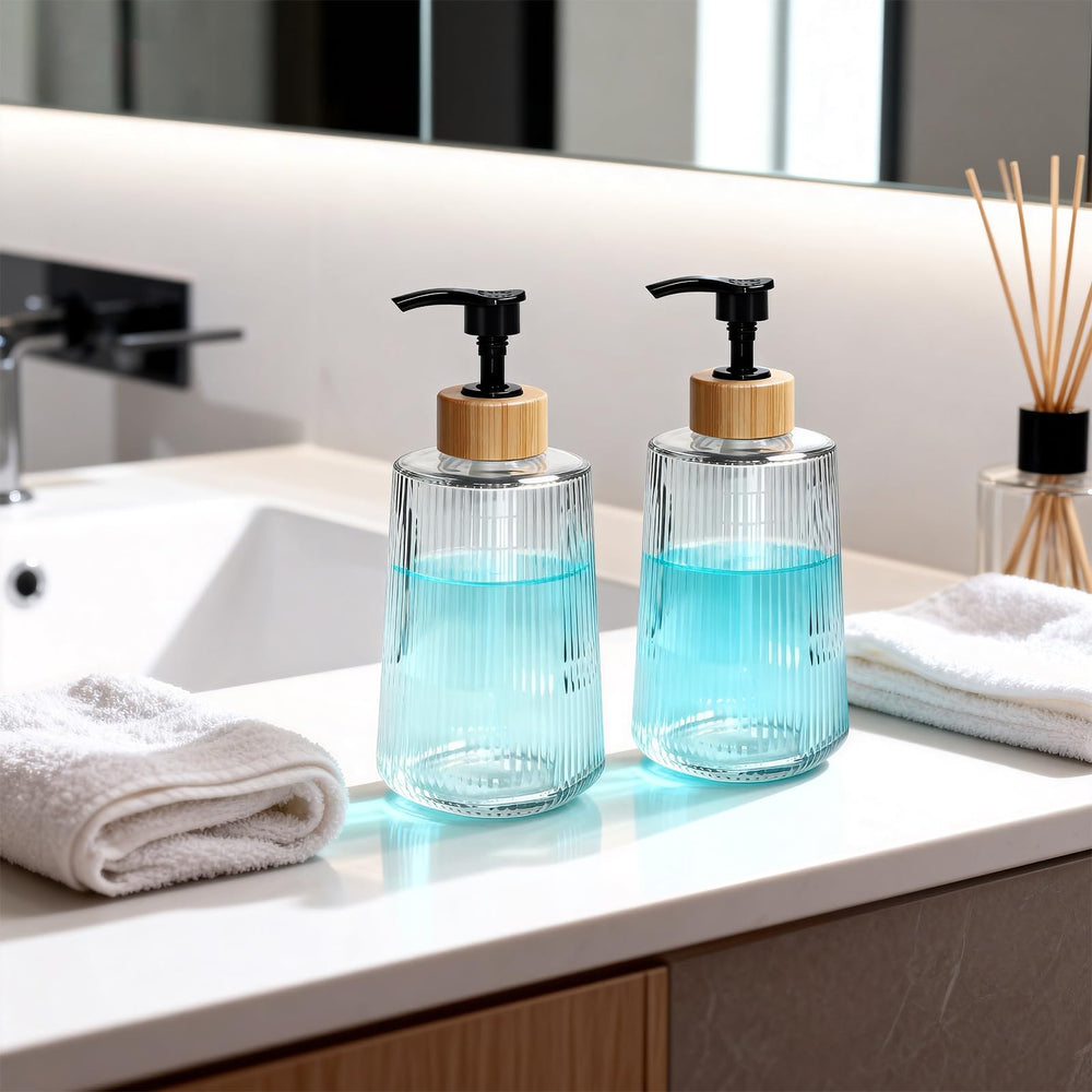 Nortsa Miira striped glass texture close-up, durable and easy-to-clean surface