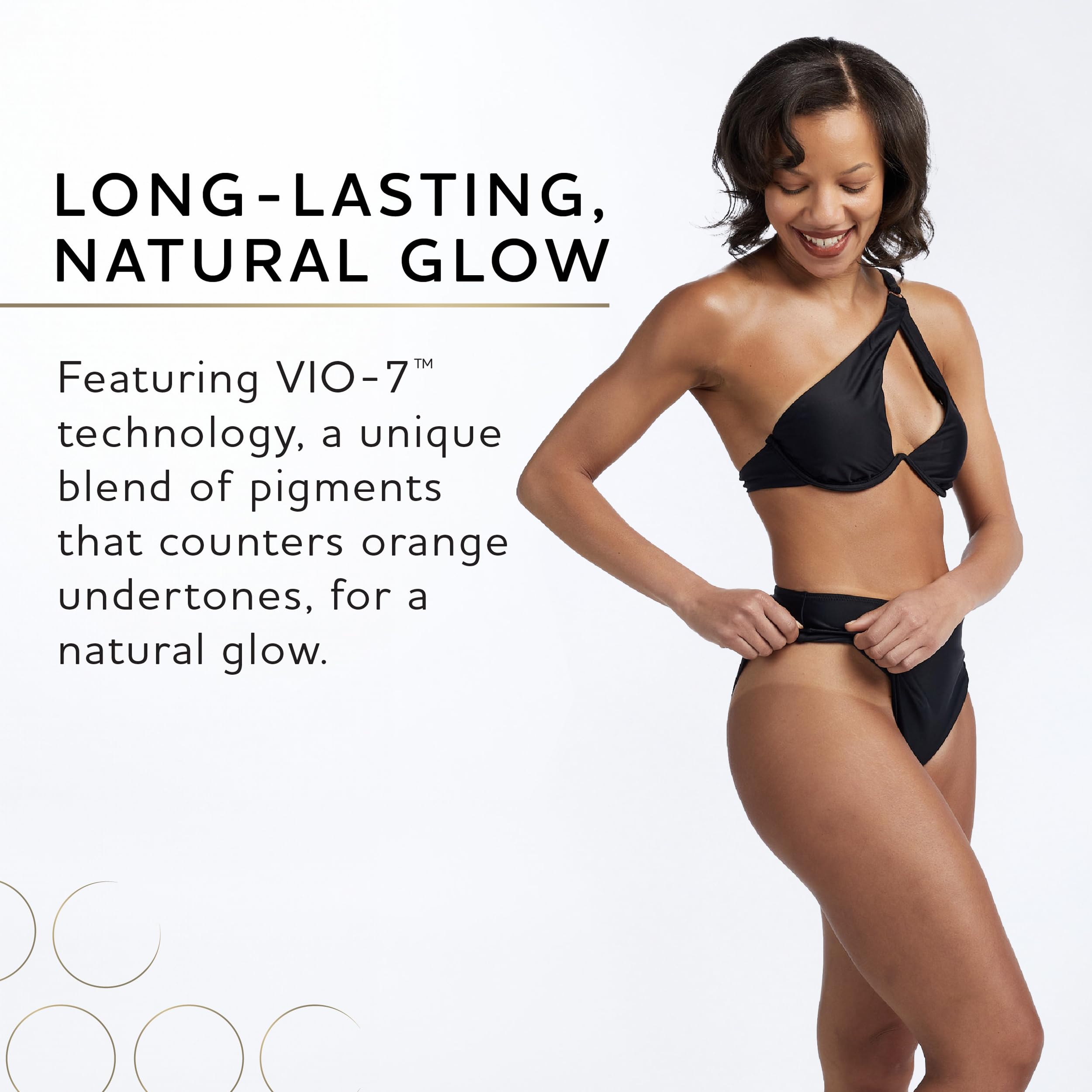 Norvell before and after comparison on leg showing reduced orange tones