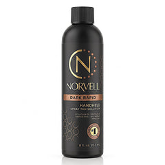 Norvell bottle front view showing product and warm deep bronze benefit