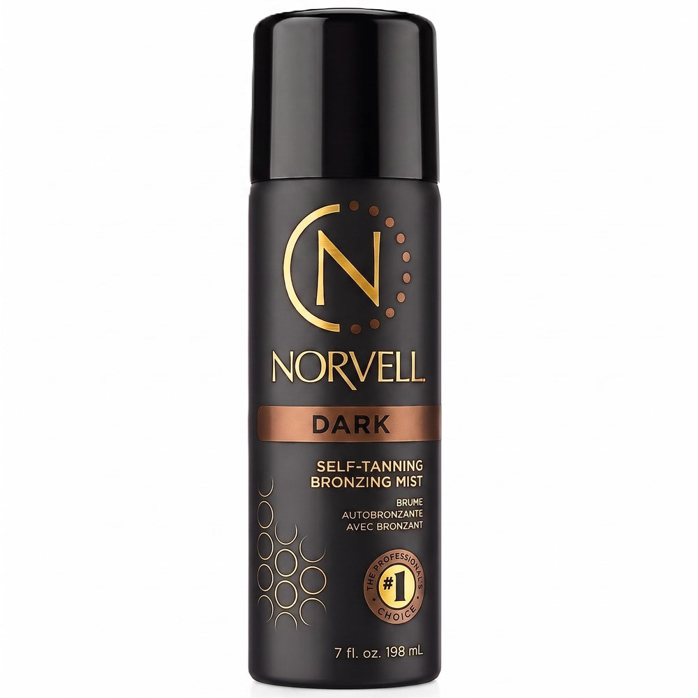 Norvell front packaging showing bottle and label for immediate bronzing