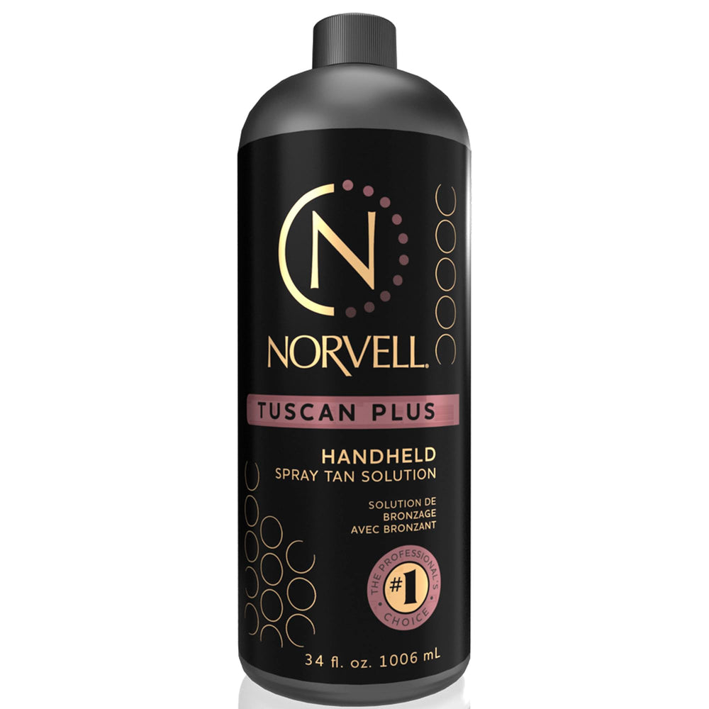 Norvell Tuscan Plus front bottle showing product and volume benefits