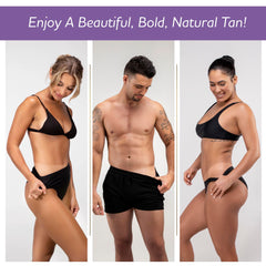 Applying Norvell Venetian with an applicator mitt for streak-free tan benefit
