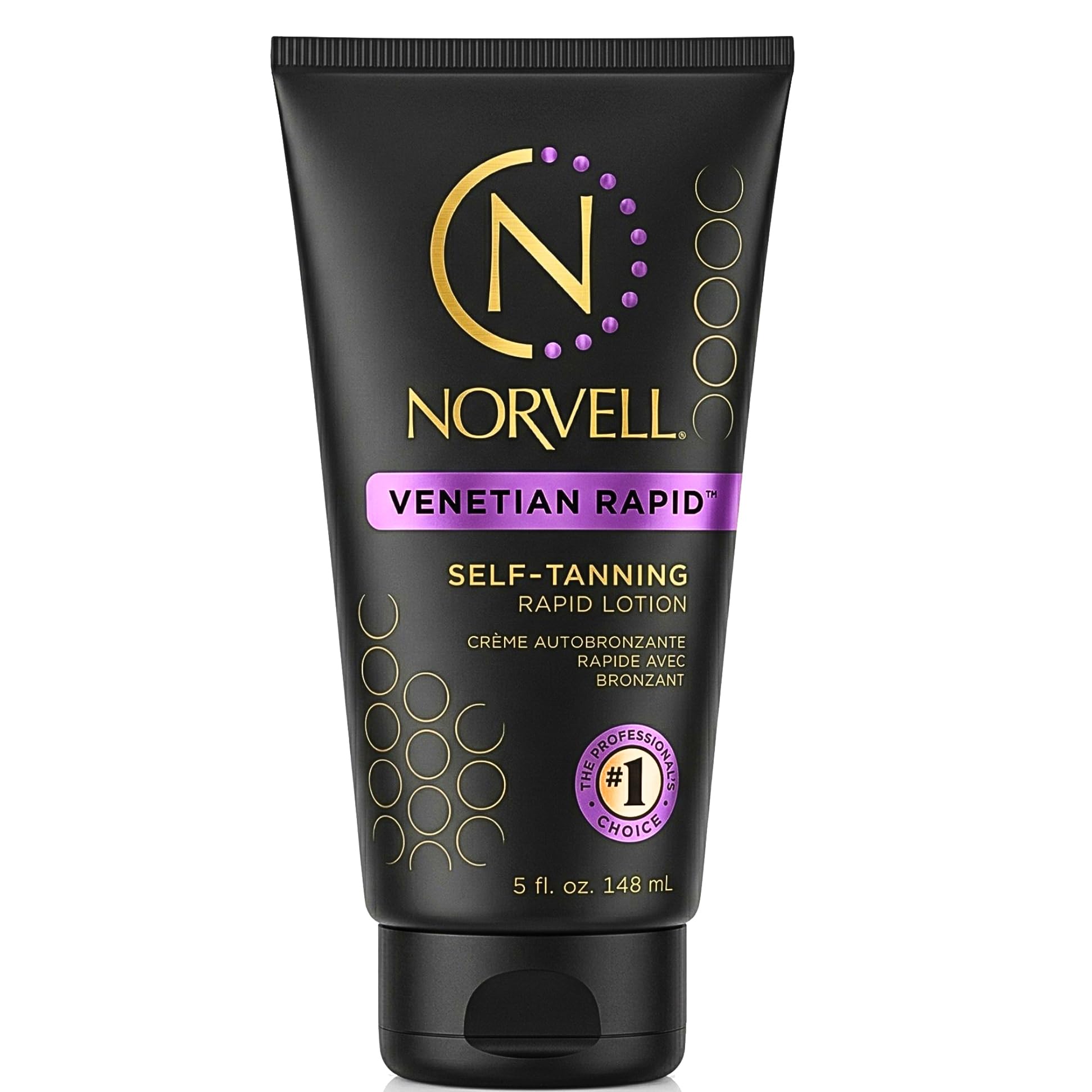 Norvell Venetian front bottle showing compact size and trusted formula benefit
