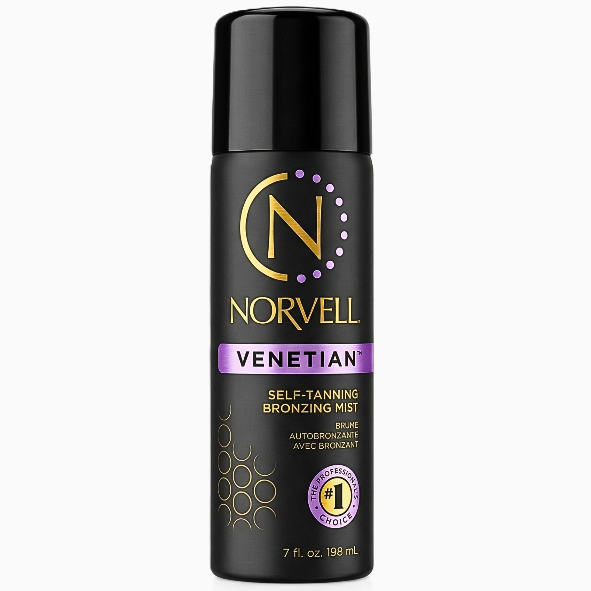 Norvell front packaging showing 7 fl oz bottle and instant bronzer benefit