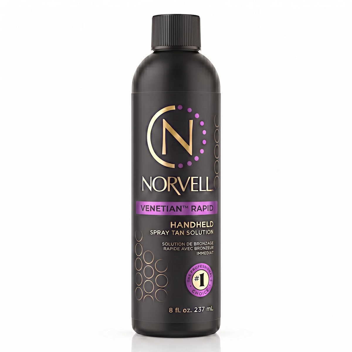 Norvell Venetian One front bottle showing quick-rinse benefit