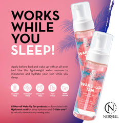 Norvell mousse on hand demonstrating easy application benefit