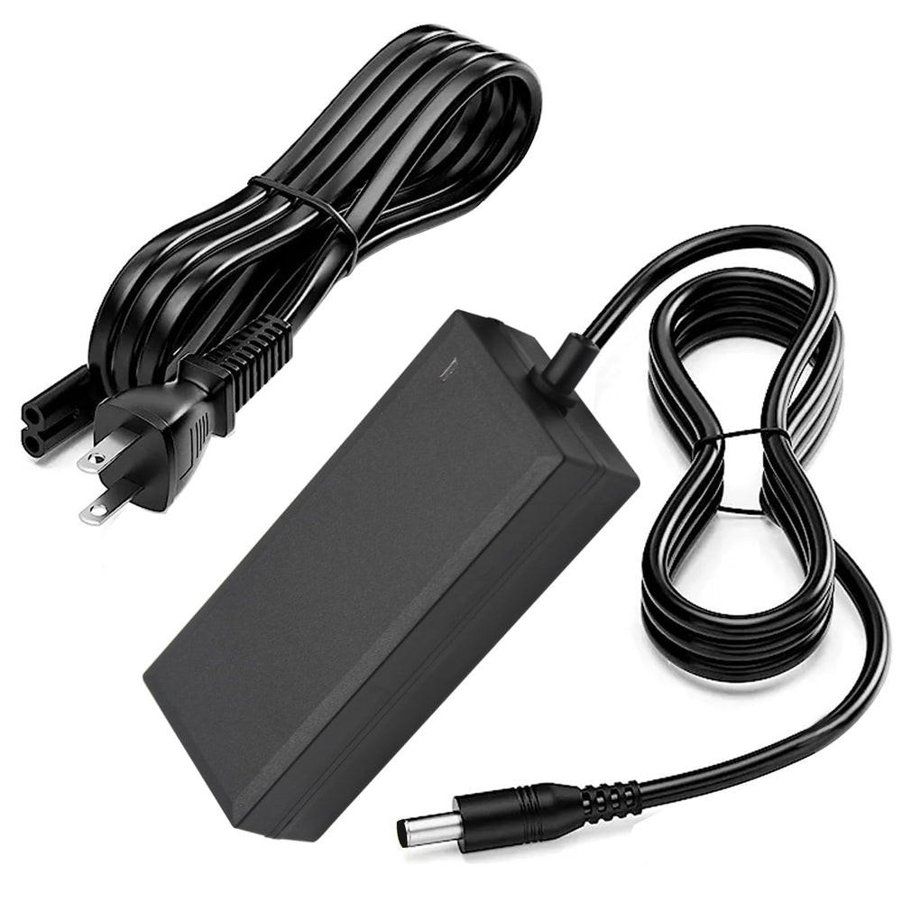 Norward charger front view showing compact power brick and label benefits