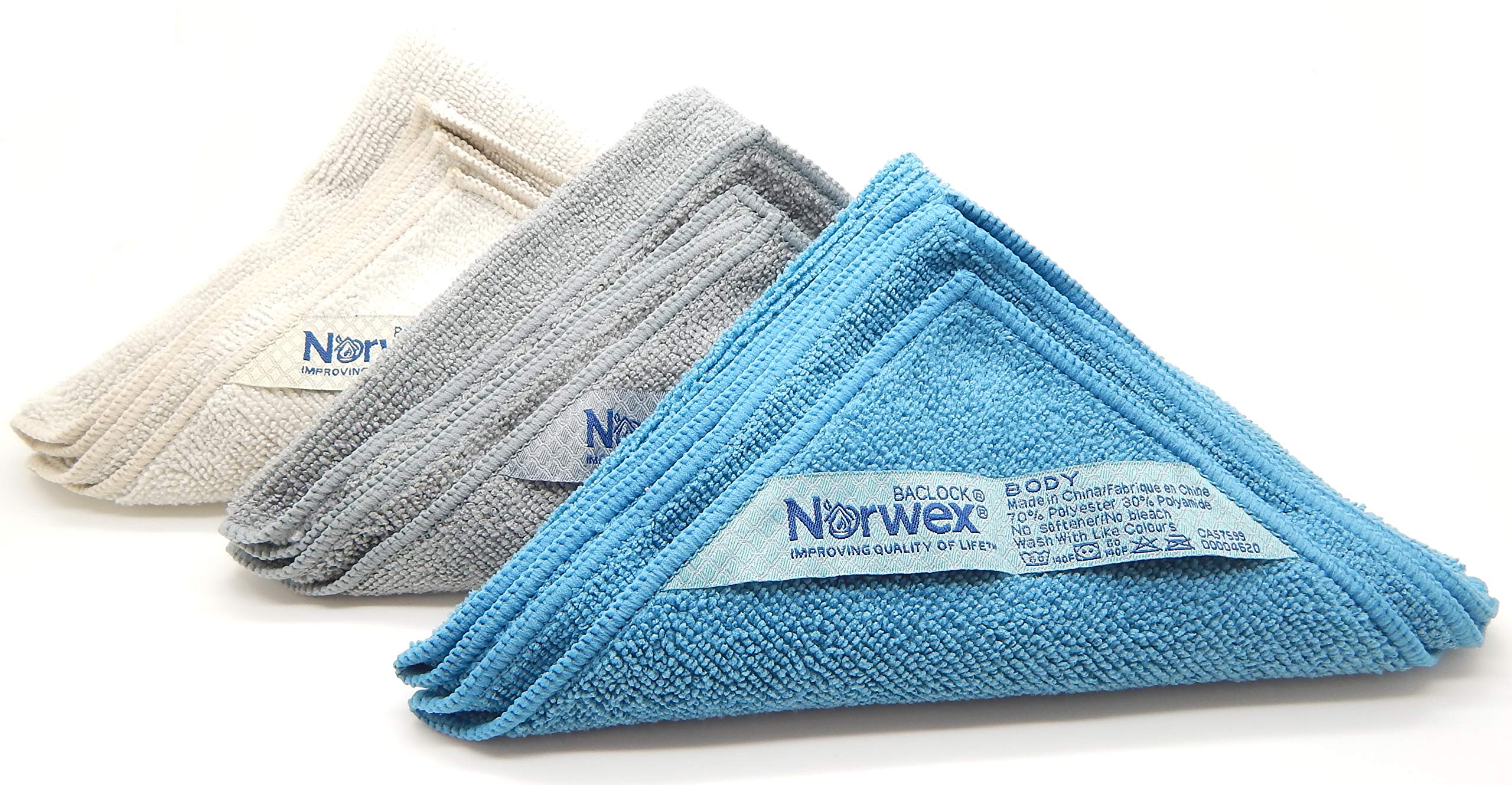 Norwex cloth inside travel bag demonstrating portability and quick-dry convenience