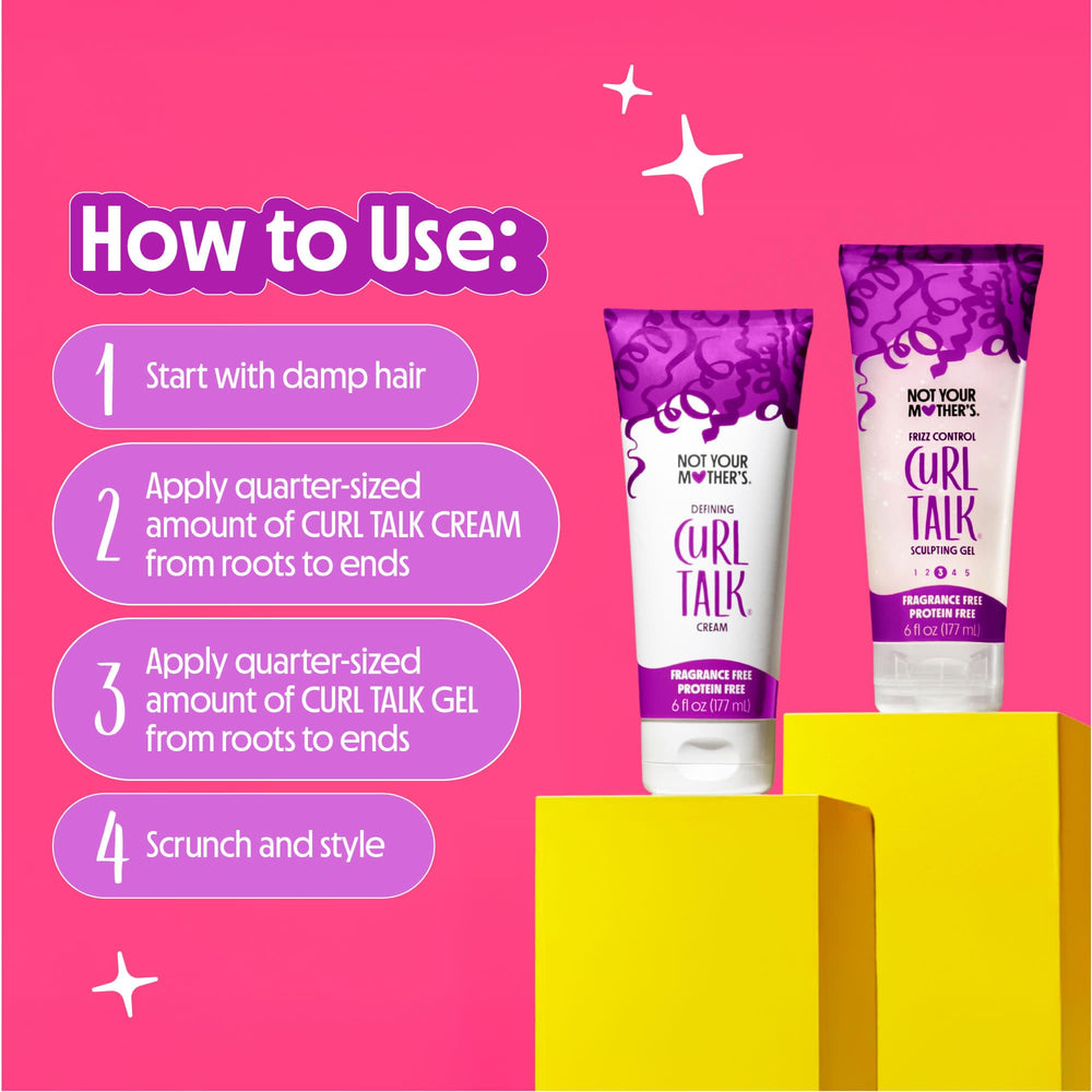 Not Your Mother's defined curls after styling demonstrating shine and hold